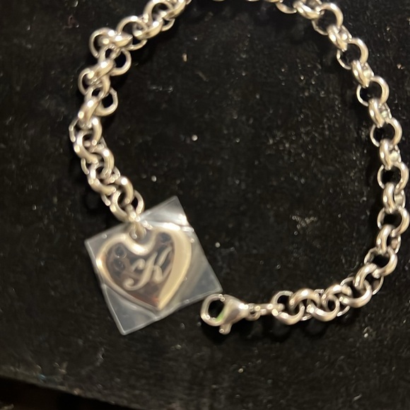 Letter K Silver-Tone Initial Bracelet NEW - Picture 5 of 9